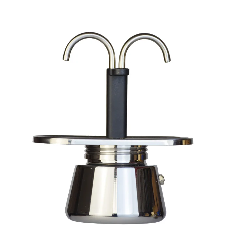 Coffee Equipment Tools - หม้อต้มกาแฟขนาดเล็ก200มล. หม้อต้มกาแฟทำจากสเตนเลสหลอดคู่304กาต้มน้ำจากอิตาลีหม้อเอสเพรสโซแบบใช้มือหม้อใส่กาแฟ