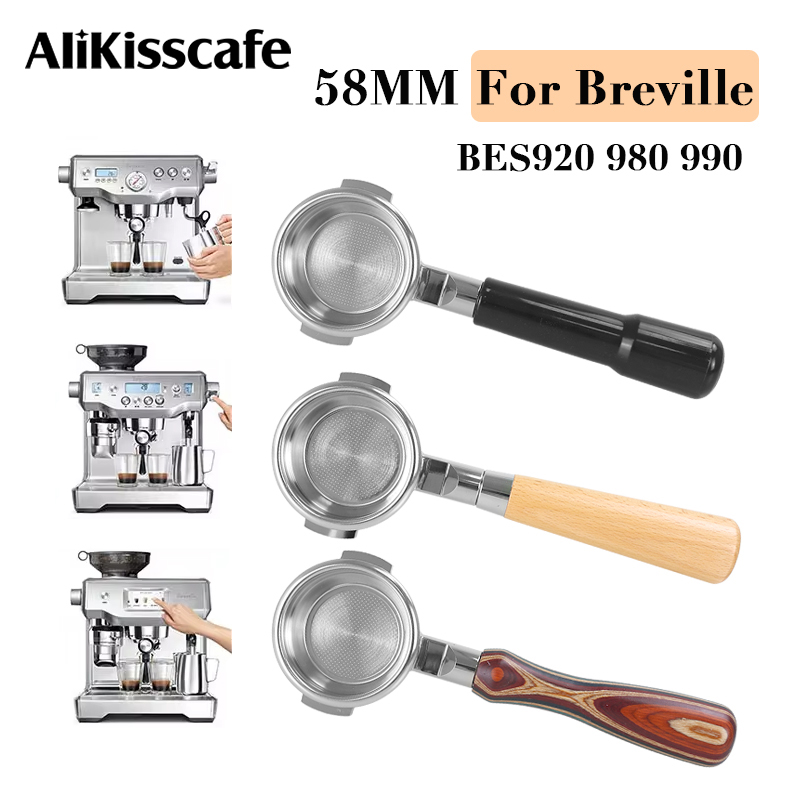 Coffee Equipment Tools - เครื่องชงกาแฟขนาด58มม. สำหรับ Breville BES920 990 980พร้อมอุปกรณ์เสริมสำหรับชงกาแฟ