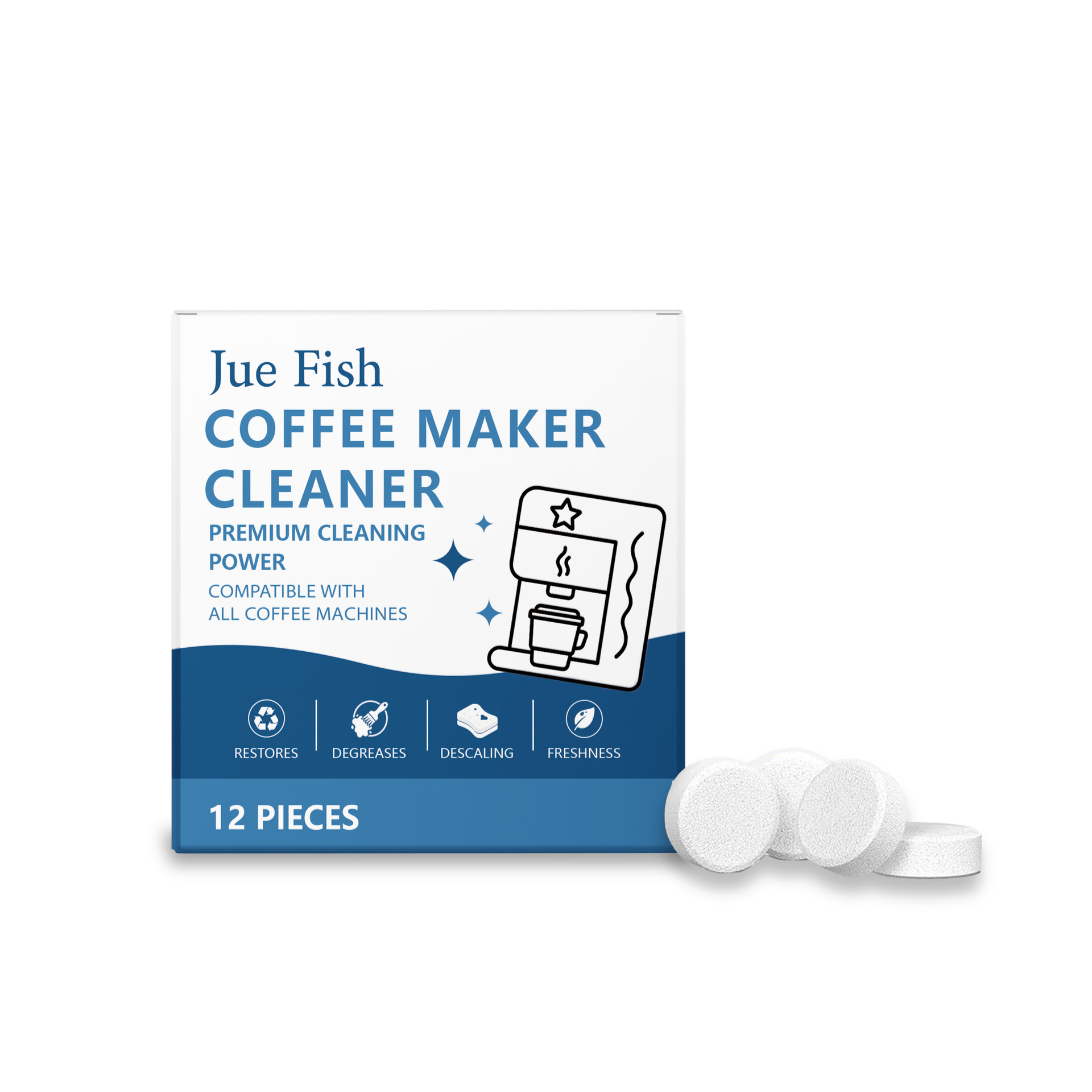 Backflush Tablet Cleaner - เม็ดทำความสะอาดเครื่องชงกาแฟ ขจัดคราบตะกรันอย่างมีประสิทธิภาพ ล้างน้ำยาทำความสะอาดเครื่องชงกาแฟเอสเพรสโซ กำจัดคราบน้ำมัน อุปกรณ์ทำความสะอาดเครื่องชงกาแฟในครัวเรือน 12/24