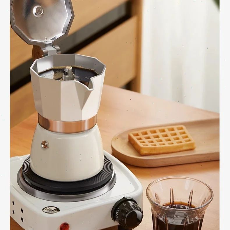 Coffee Equipment Tools - หม้อโมก้าพ็อตแบบก้นกลม วาล์วเดี่ยว เครื่องชงกาแฟขนาดเล็กสำหรับใช้ในบ้าน ชุดเครื่องชงกาแฟแบบดริป อุปกรณ์ชงเอสเพรสโซ