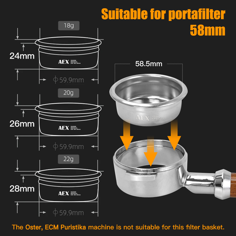 ตะกร้ากรองกาแฟ 58MM AEX ที่แม่ - Coffee Equipment Tools บทวิจารณ์และราคา